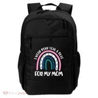 Thyroid Cancer Support I Wear Pink Teal And Blue For My Mom Gift Backpack thumb 0