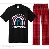 Thyroid Cancer Support I Wear Pink Teal And Blue For My Mom Gift Pajama Set thumb 0