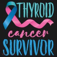 Thyroid Cancer Survivor Awareness Ribbon Teal Pink Blue Gift Women's Hoodie thumb 2