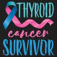 Thyroid Cancer Survivor Awareness Ribbon Teal Pink Blue Gift Golf Towel thumb 3