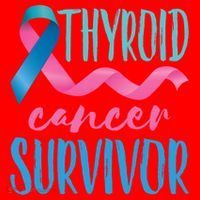 Thyroid Cancer Survivor Awareness Ribbon Teal Pink Blue Gift Santa Hat thumb 1