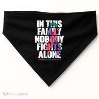 Thyroid Cancer Support Family Thyroid Cancer Awareness USA-Made Doggie Bandana thumb 0