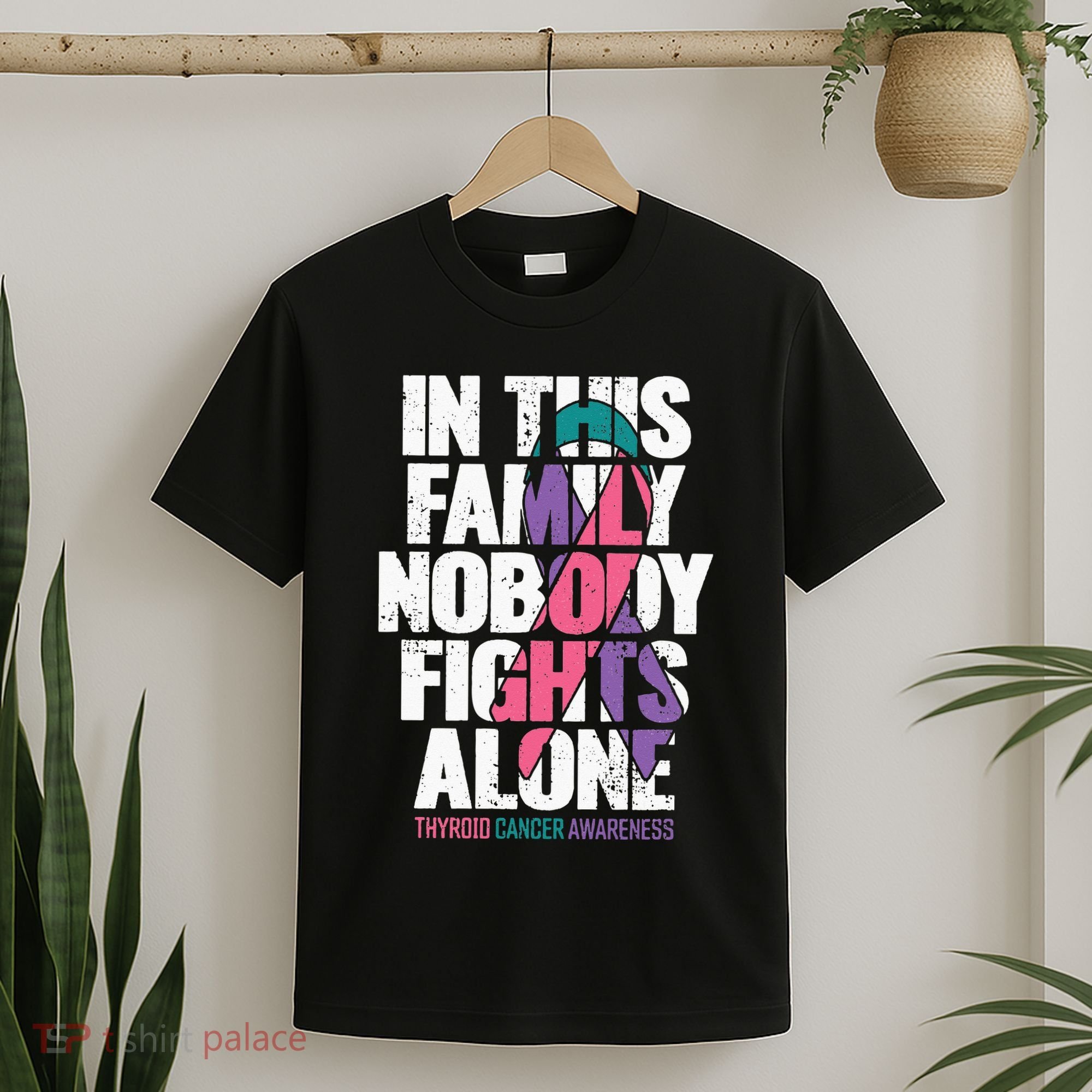 Thyroid Cancer Support Family Thyroid Cancer Awareness T-Shirt