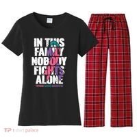 Thyroid Cancer Support Family Thyroid Cancer Awareness Women's Flannel Pajama Set thumb 0