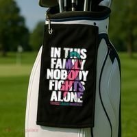 Thyroid Cancer Support Family Thyroid Cancer Awareness Golf Towel thumb 2