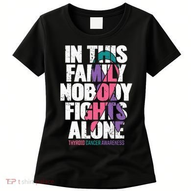 Thyroid Cancer Support Family Thyroid Cancer Awareness Women's T-Shirt