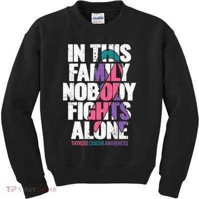 Thyroid Cancer Support Family Thyroid Cancer Awareness Kids Sweatshirt