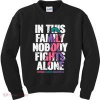 Thyroid Cancer Support Family Thyroid Cancer Awareness Kids Sweatshirt thumb 0