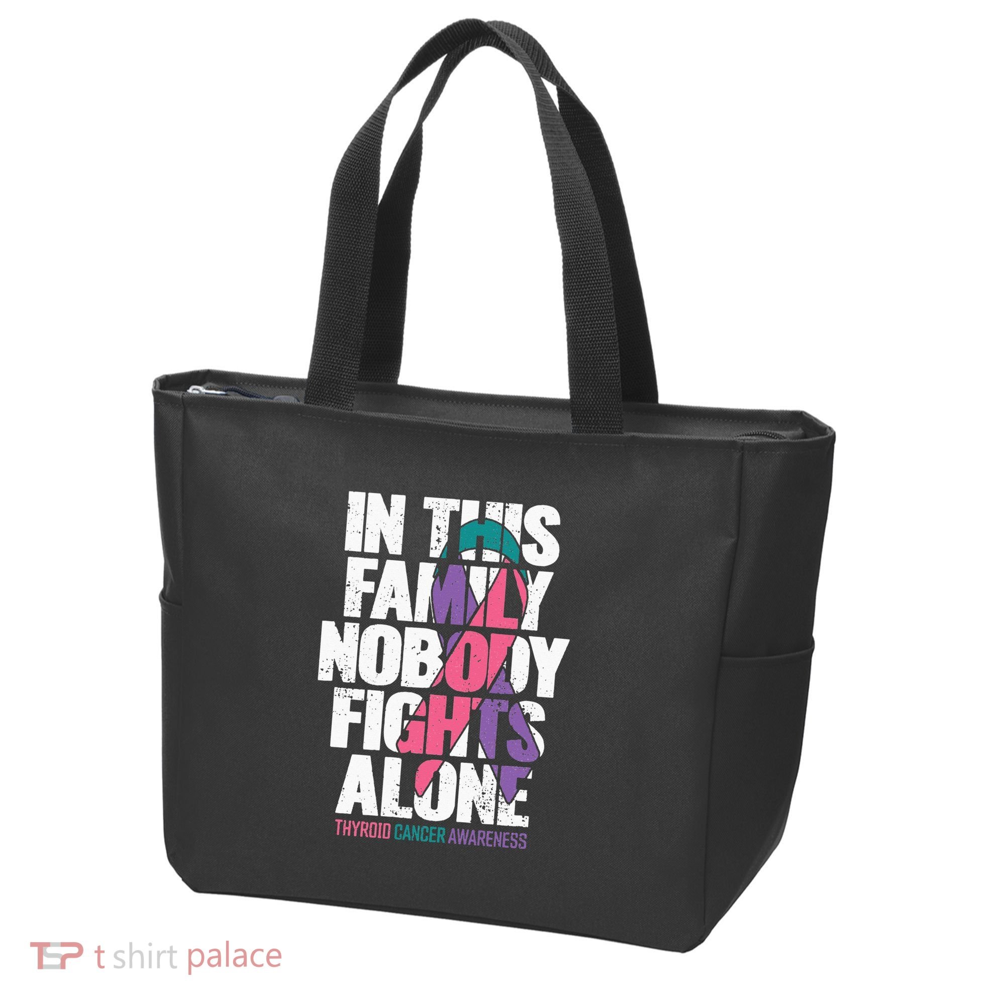 Thyroid Cancer Support Family Thyroid Cancer Awareness Tote Bag