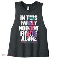 Thyroid Cancer Support Family Thyroid Cancer Awareness Women's Racerback Cropped Tank thumb 0