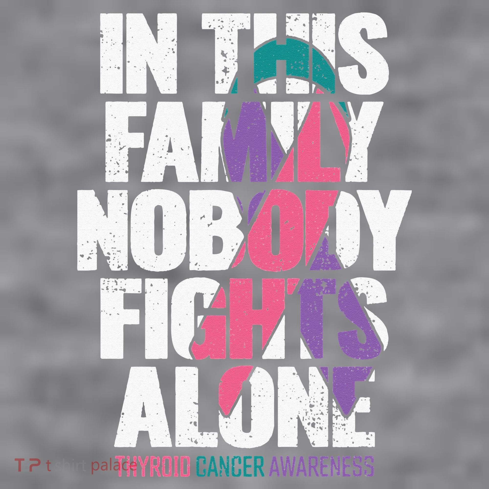Thyroid Cancer Support Family Thyroid Cancer Awareness Women's Racerback Cropped Tank