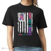 Thyroid Cancer Support Squad Thyroid Cancer Awareness Comfort Colors Boxy T-Shirt thumb 0