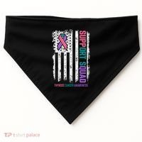Thyroid Cancer Support Squad Thyroid Cancer Awareness USA-Made Doggie Bandana thumb 0