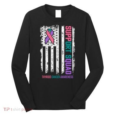 Thyroid Cancer Support Squad Thyroid Cancer Awareness Long Sleeve Shirt