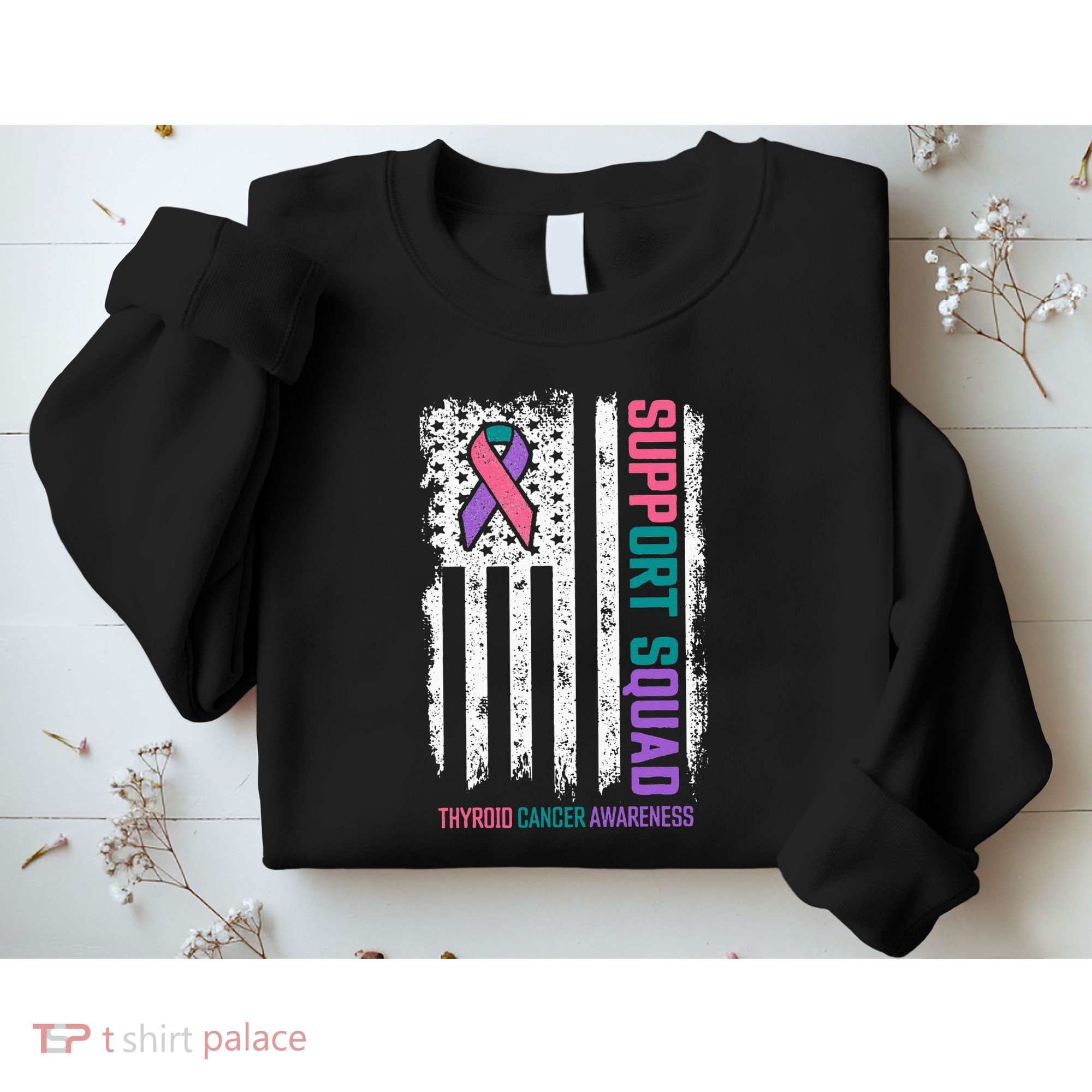 Thyroid Cancer Support Squad Thyroid Cancer Awareness Sweatshirt