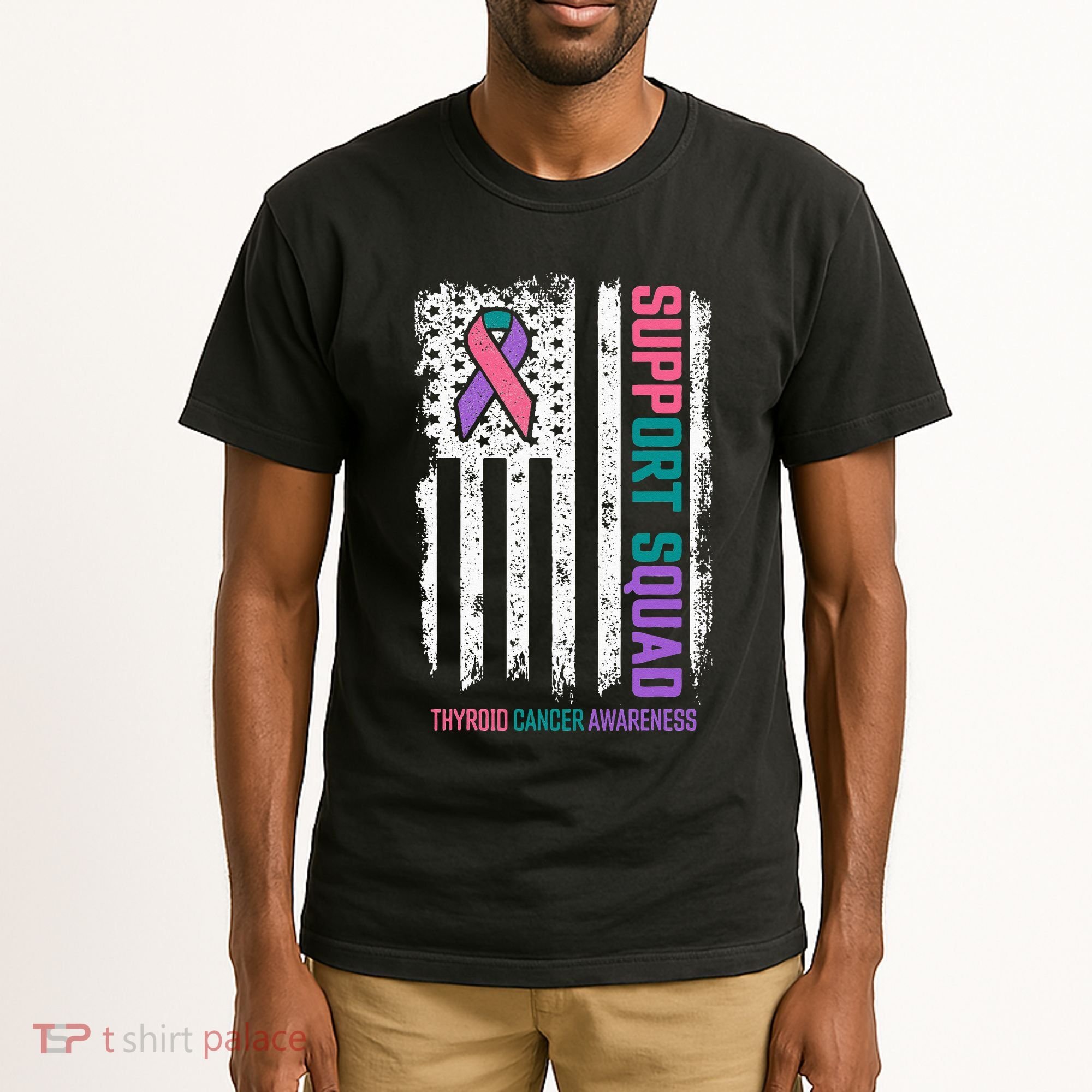 Thyroid Cancer Support Squad Thyroid Cancer Awareness Tall T-Shirt