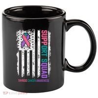 Thyroid Cancer Support Squad Thyroid Cancer Awareness 11oz C Handle Ceramic Mug thumb 0