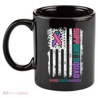 Thyroid Cancer Support Squad Thyroid Cancer Awareness 11oz C Handle Ceramic Mug thumb 2