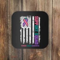 Thyroid Cancer Support Squad Thyroid Cancer Awareness Coaster thumb 0