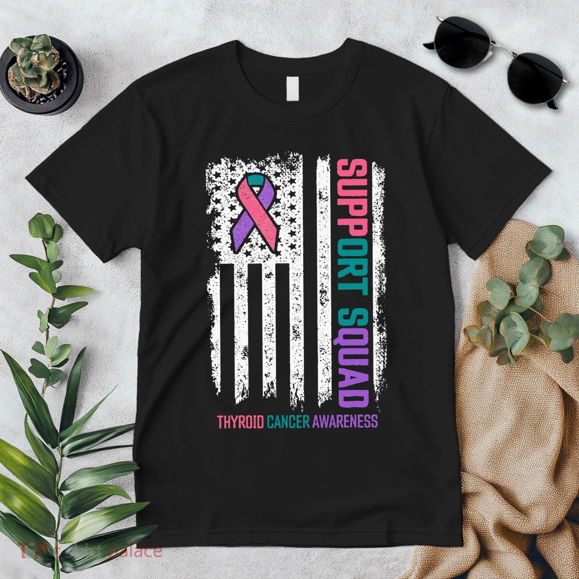 Thyroid Cancer Support Squad Thyroid Cancer Awareness Premium T-Shirt