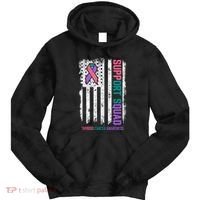 Thyroid Cancer Support Squad Thyroid Cancer Awareness Tie Dye Hoodie thumb 0