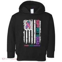 Thyroid Cancer Support Squad Thyroid Cancer Awareness Toddler Hoodie thumb 0
