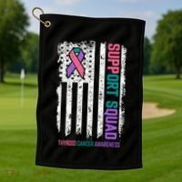 Thyroid Cancer Support Squad Thyroid Cancer Awareness Golf Towel thumb 1