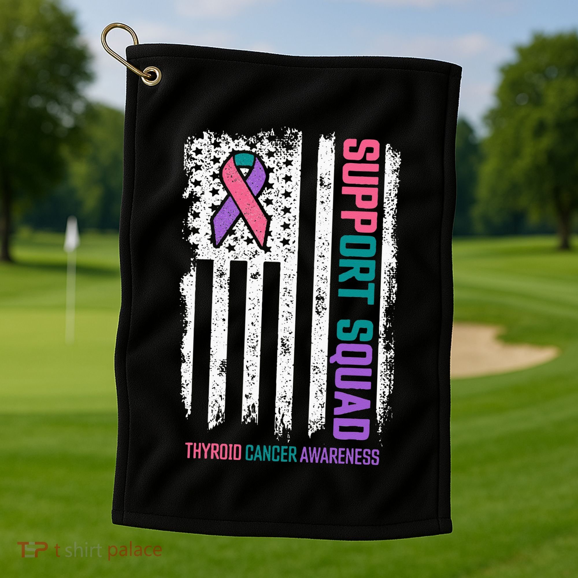 Thyroid Cancer Support Squad Thyroid Cancer Awareness Golf Towel