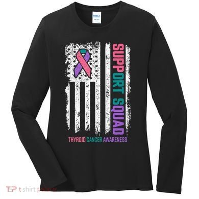 Thyroid Cancer Support Squad Thyroid Cancer Awareness Women's Long Sleeve Shirt