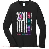 Thyroid Cancer Support Squad Thyroid Cancer Awareness Women's Long Sleeve Shirt thumb 0