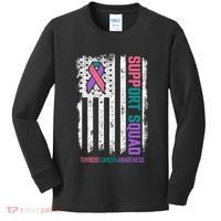 Thyroid Cancer Support Squad Thyroid Cancer Awareness Kids Long Sleeve Shirt thumb 0