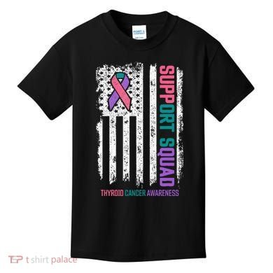 Thyroid Cancer Support Squad Thyroid Cancer Awareness Kids T-Shirt