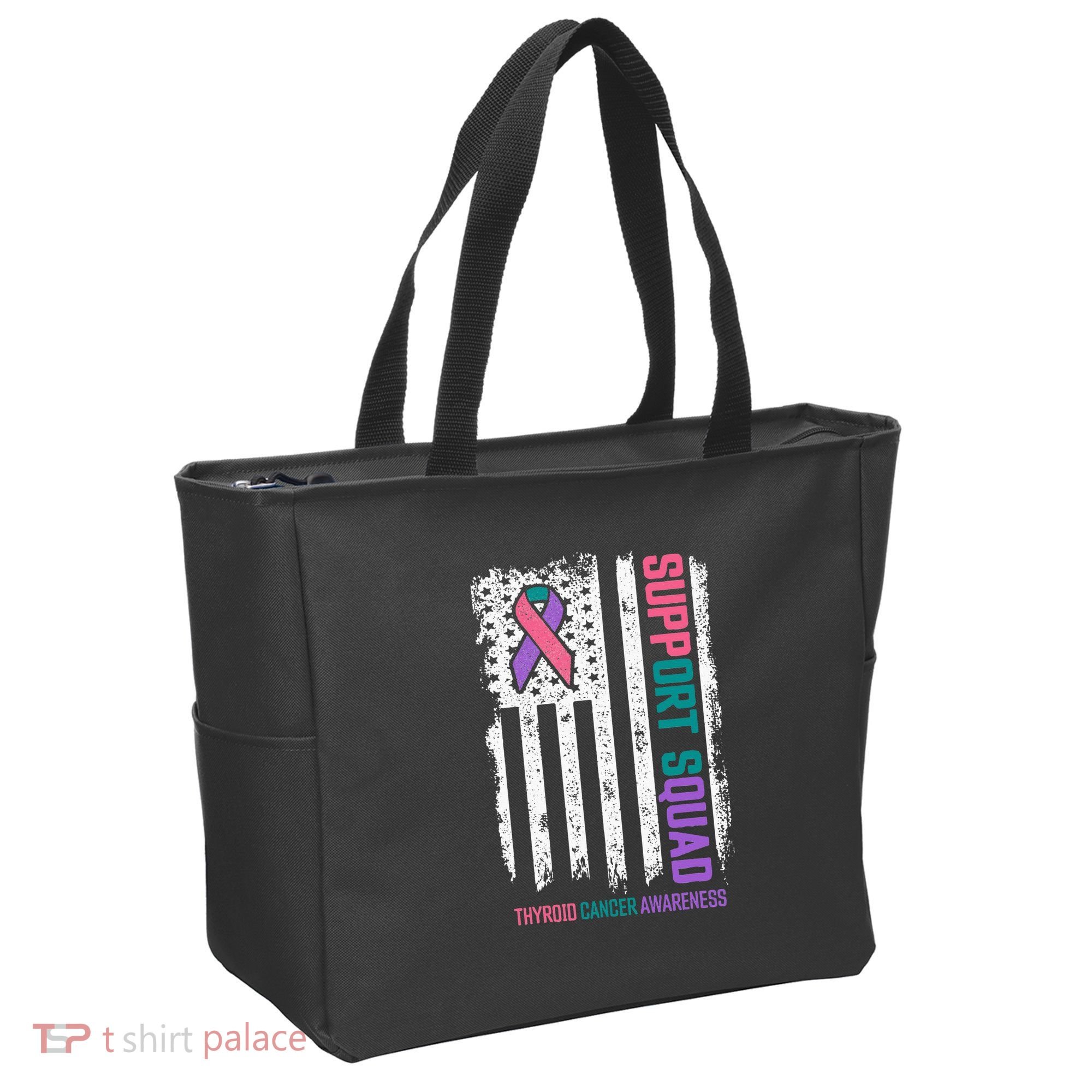 Thyroid Cancer Support Squad Thyroid Cancer Awareness Tote Bag