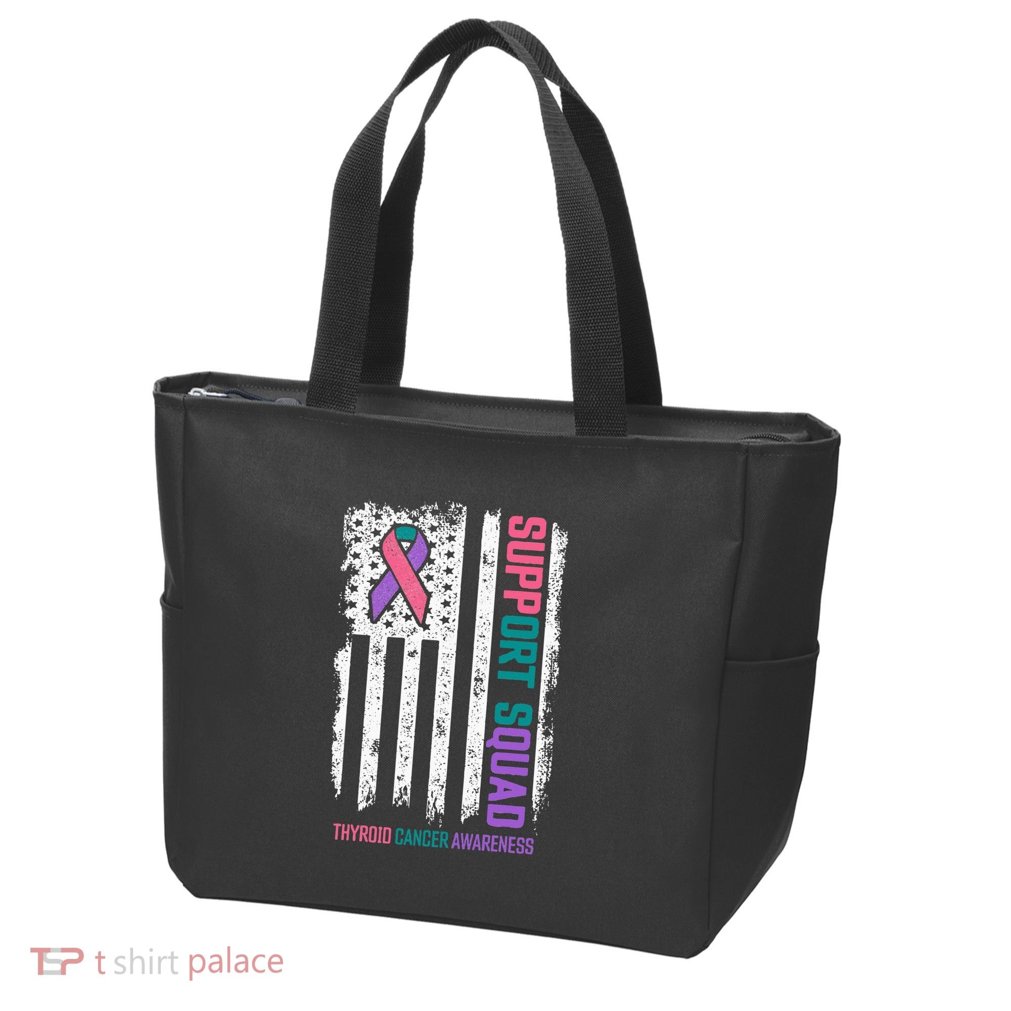 Thyroid Cancer Support Squad Thyroid Cancer Awareness Tote Bag
