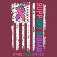 Thyroid Cancer Support Squad Thyroid Cancer Awareness 16oz Travel Tumbler thumb 2