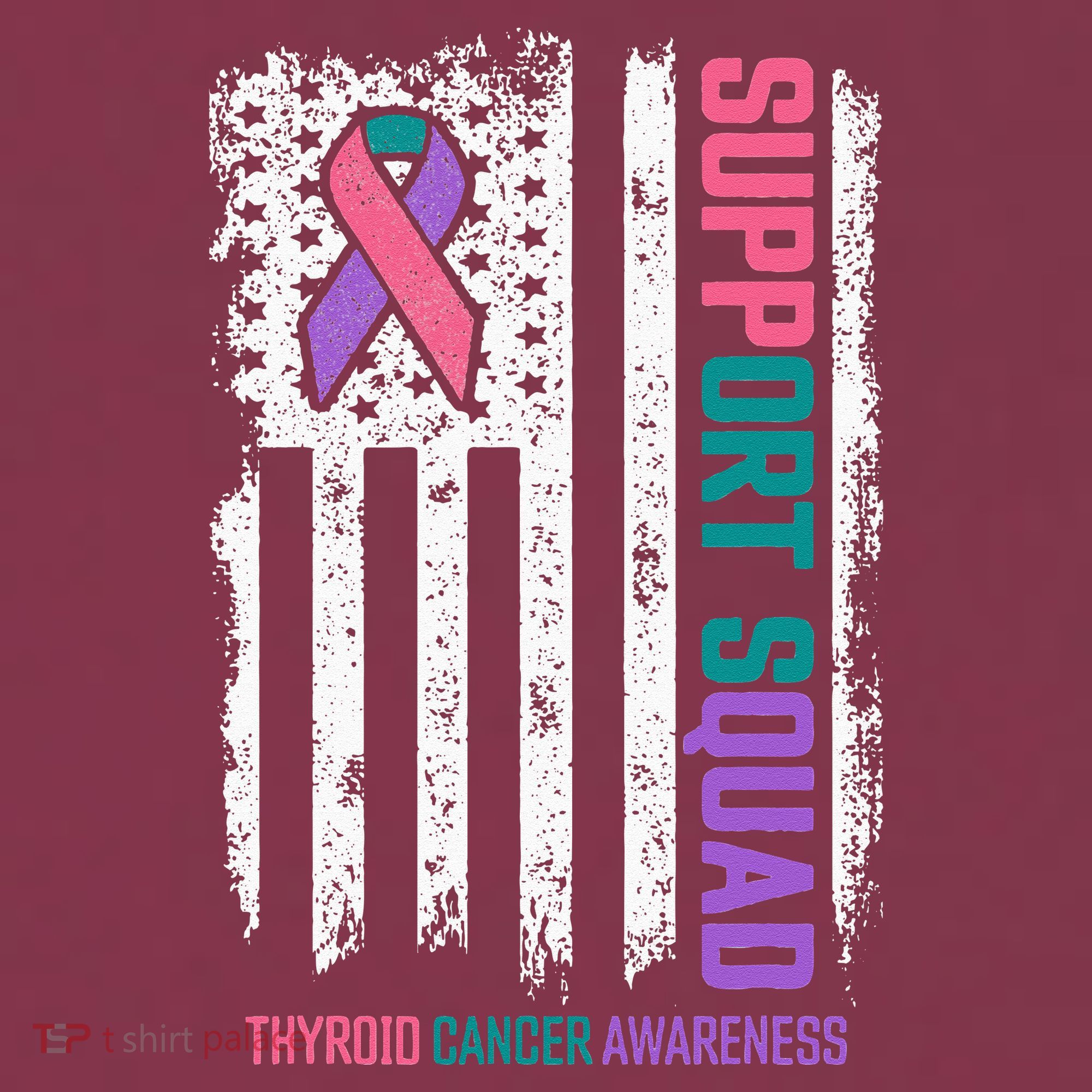 Thyroid Cancer Support Squad Thyroid Cancer Awareness 16oz Travel Tumbler