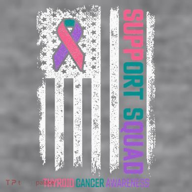 Thyroid Cancer Support Squad Thyroid Cancer Awareness Women's Racerback Cropped Tank