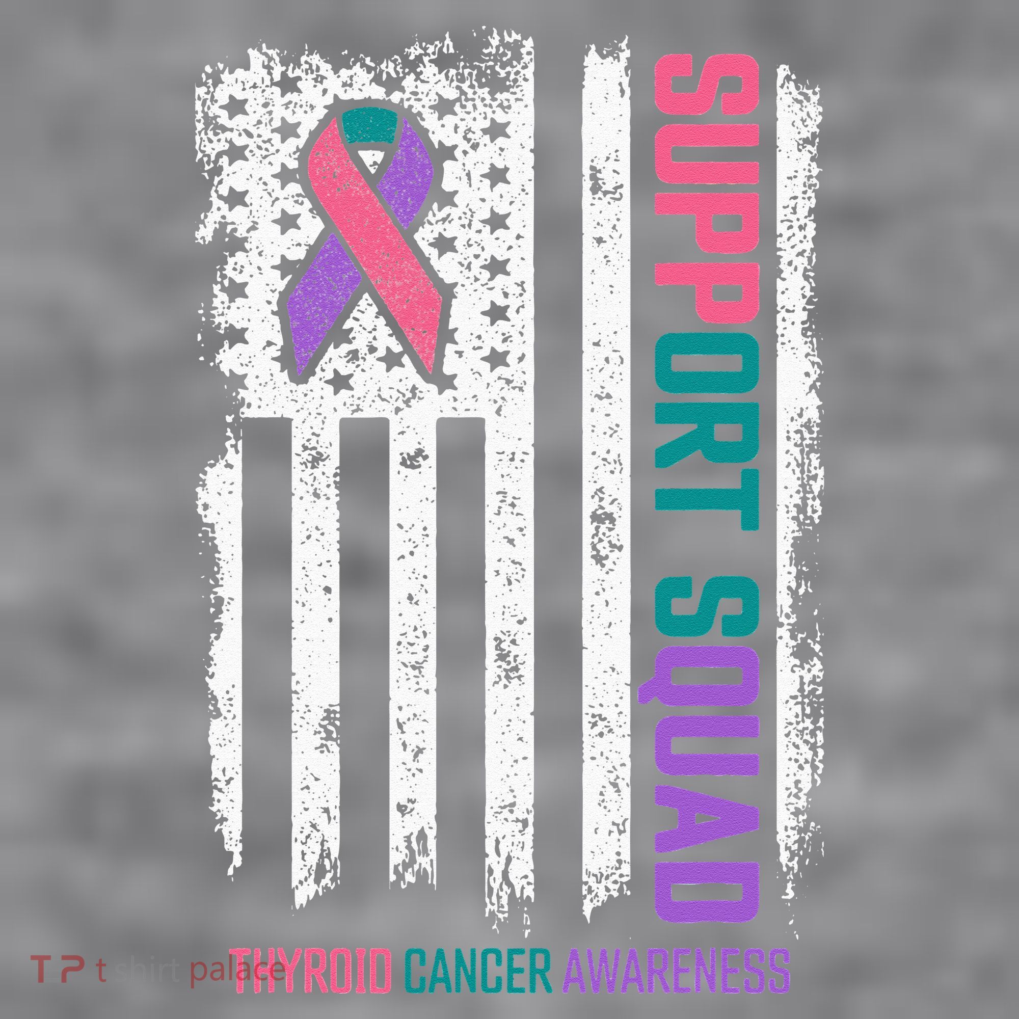 Thyroid Cancer Support Squad Thyroid Cancer Awareness Women's Racerback Cropped Tank