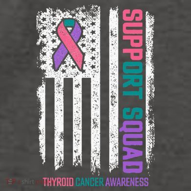 Thyroid Cancer Support Squad Thyroid Cancer Awareness Vector Backpack