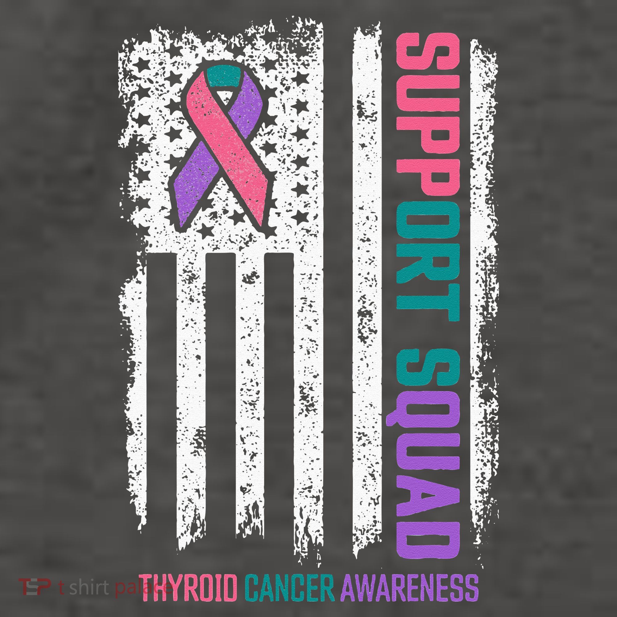 Thyroid Cancer Support Squad Thyroid Cancer Awareness Vector Backpack