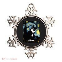 Tuxedo Cat Starry Night Van Gogh Cat Cat Art Cat Mom Dad Ornament thumb 0