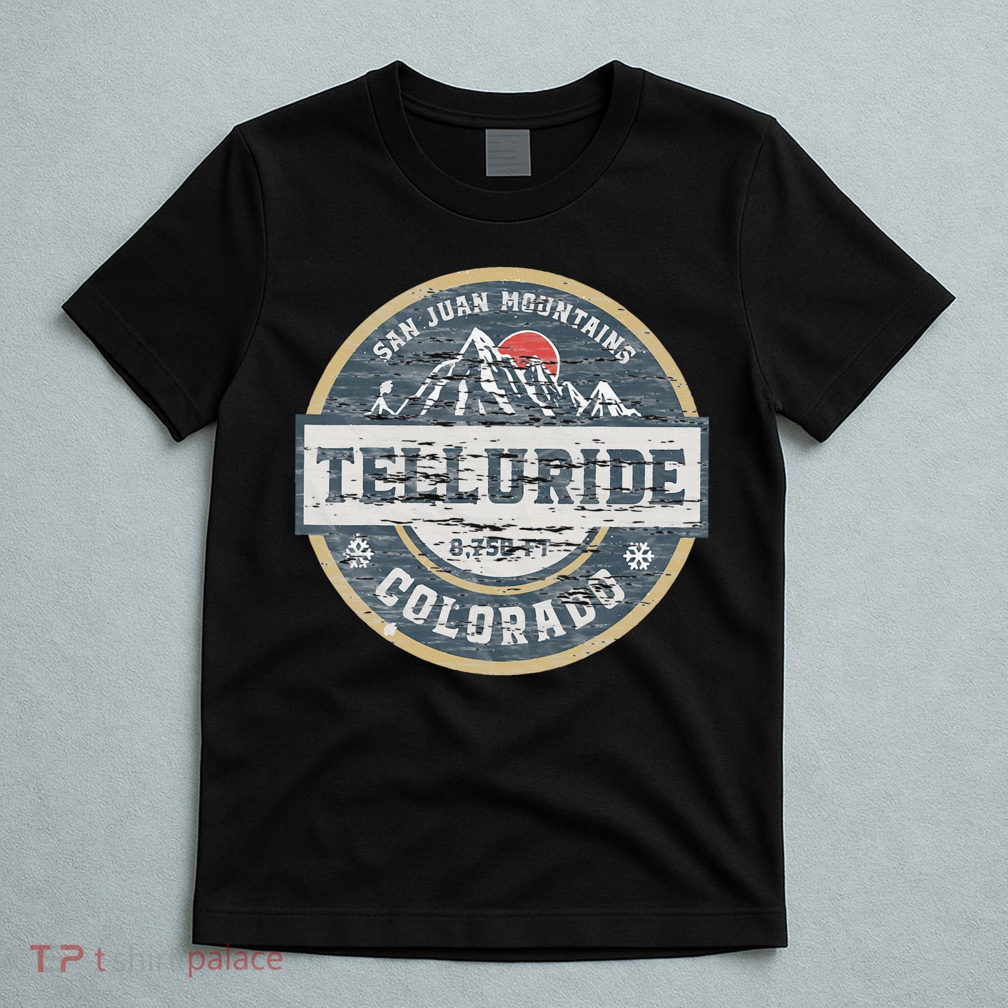 Telluride Colorado San Juan Rocky Mountains Skiing T-Shirt