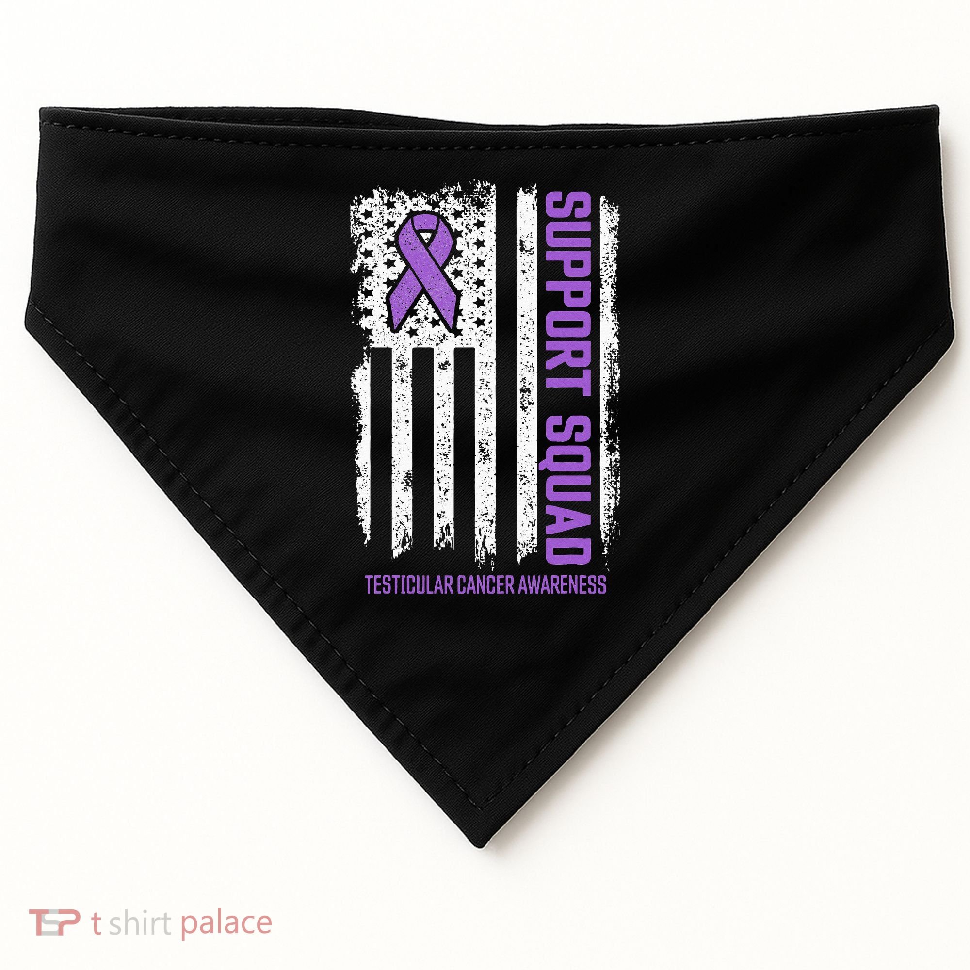 Testicular Cancer Support Squad Testicular Cancer Awareness USA-Made Doggie Bandana