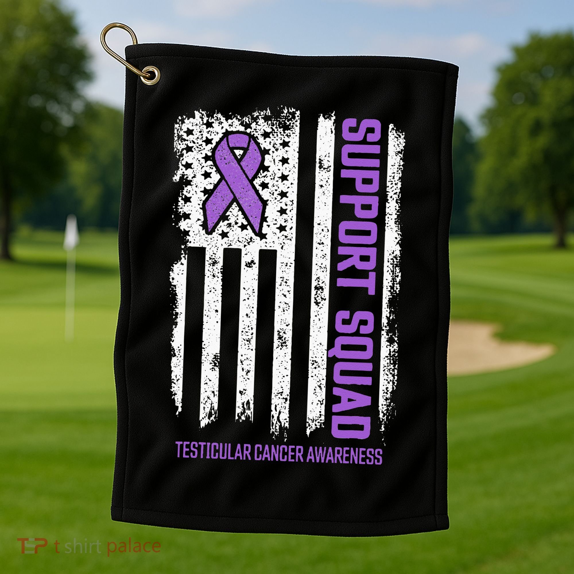 Testicular Cancer Support Squad Testicular Cancer Awareness Golf Towel
