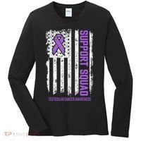 Testicular Cancer Support Squad Testicular Cancer Awareness Women's Long Sleeve Shirt thumb 0