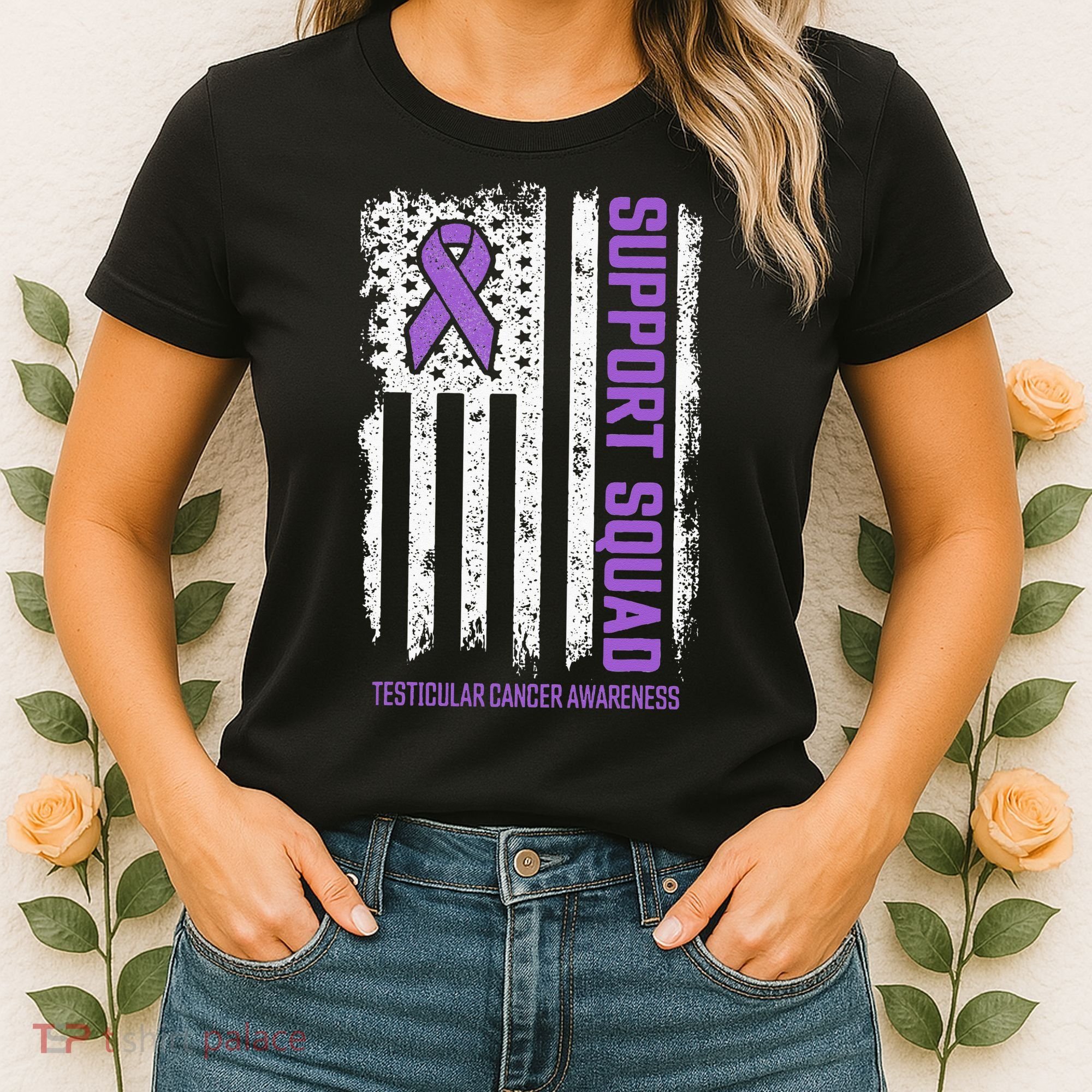 Testicular Cancer Support Squad Testicular Cancer Awareness Women's T-Shirt