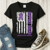 Testicular Cancer Support Squad Testicular Cancer Awareness Women's T-Shirt thumb 3