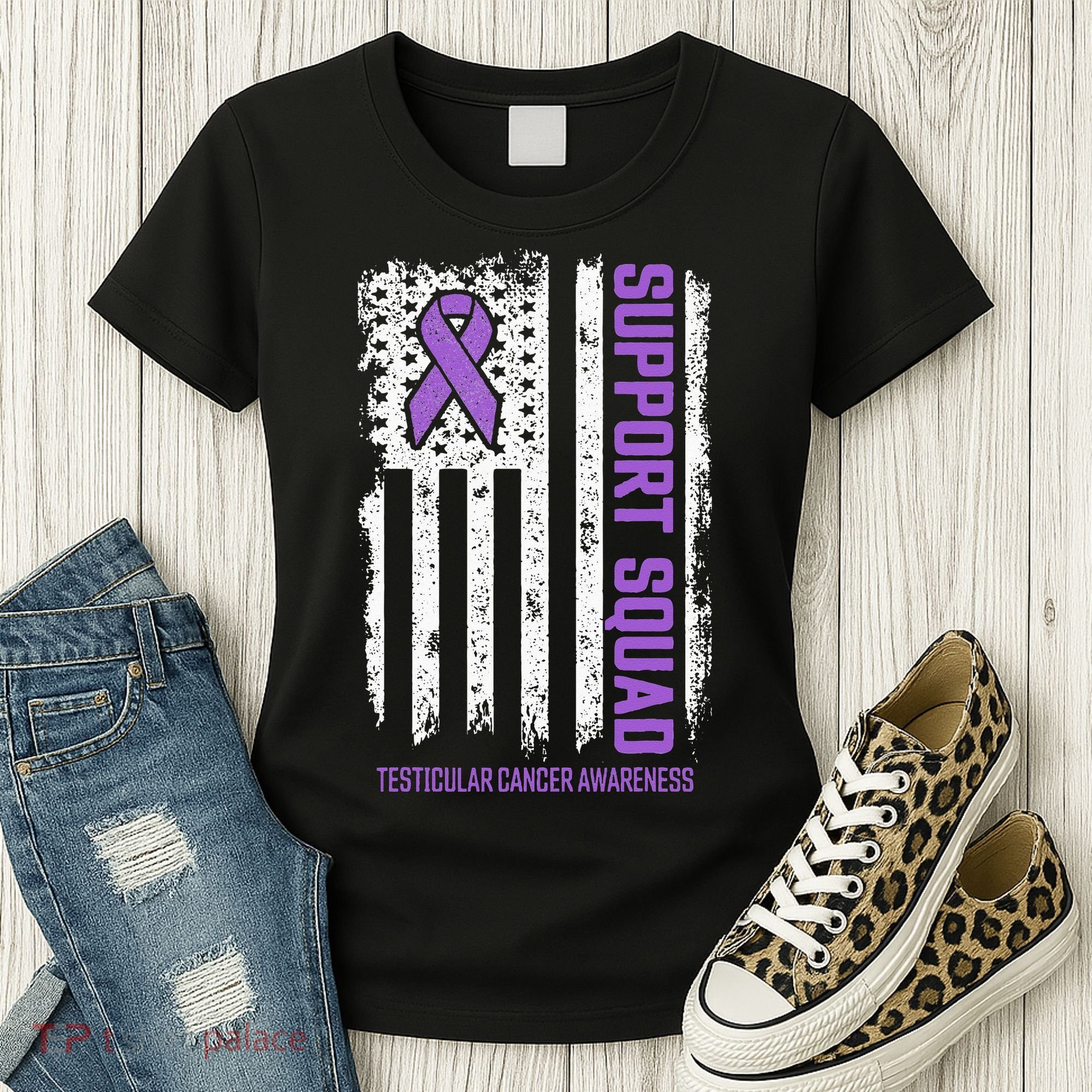 Testicular Cancer Support Squad Testicular Cancer Awareness Women's T-Shirt