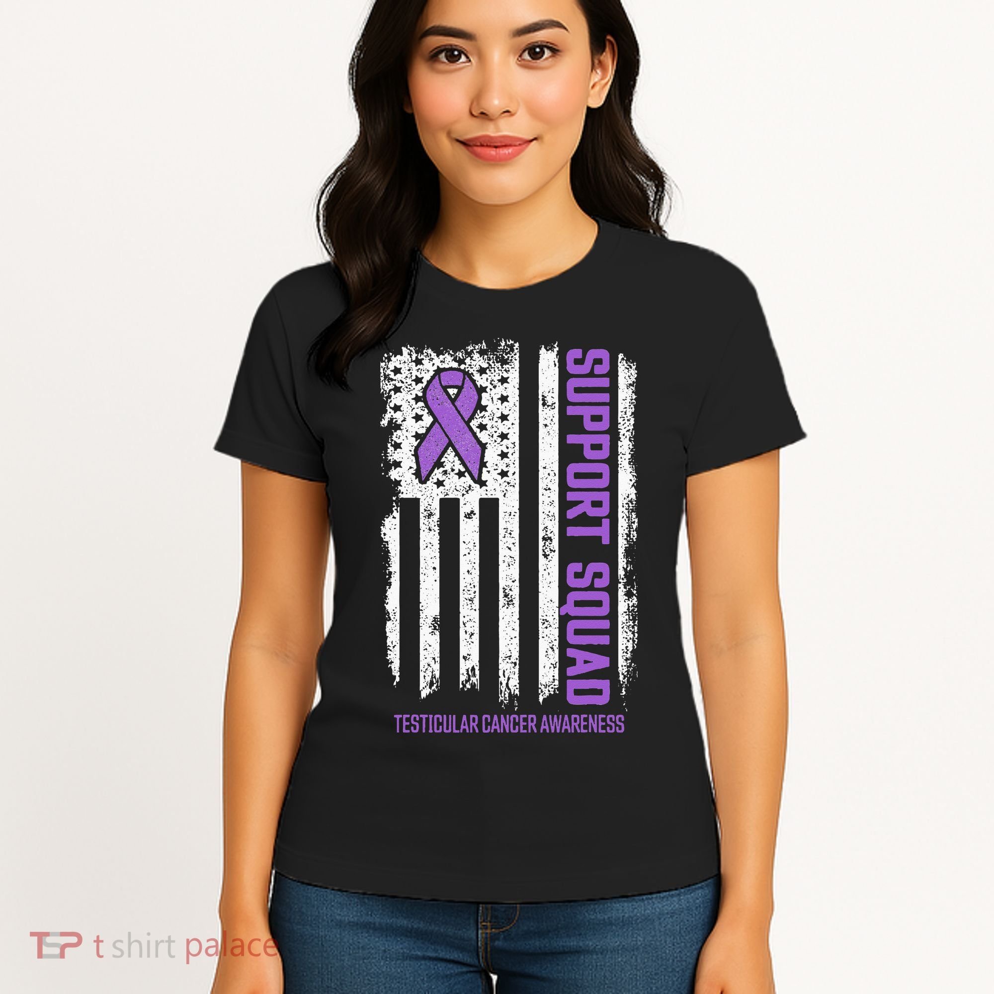 Testicular Cancer Support Squad Testicular Cancer Awareness Women's T-Shirt