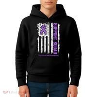 Testicular Cancer Support Squad Testicular Cancer Awareness Kids Hoodie thumb 4